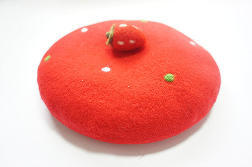 ''A STRAWBERRT'' POINT RED BERET BY51020