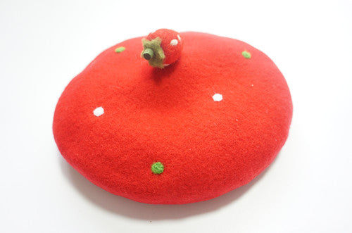 ''A STRAWBERRT'' POINT RED BERET BY51020