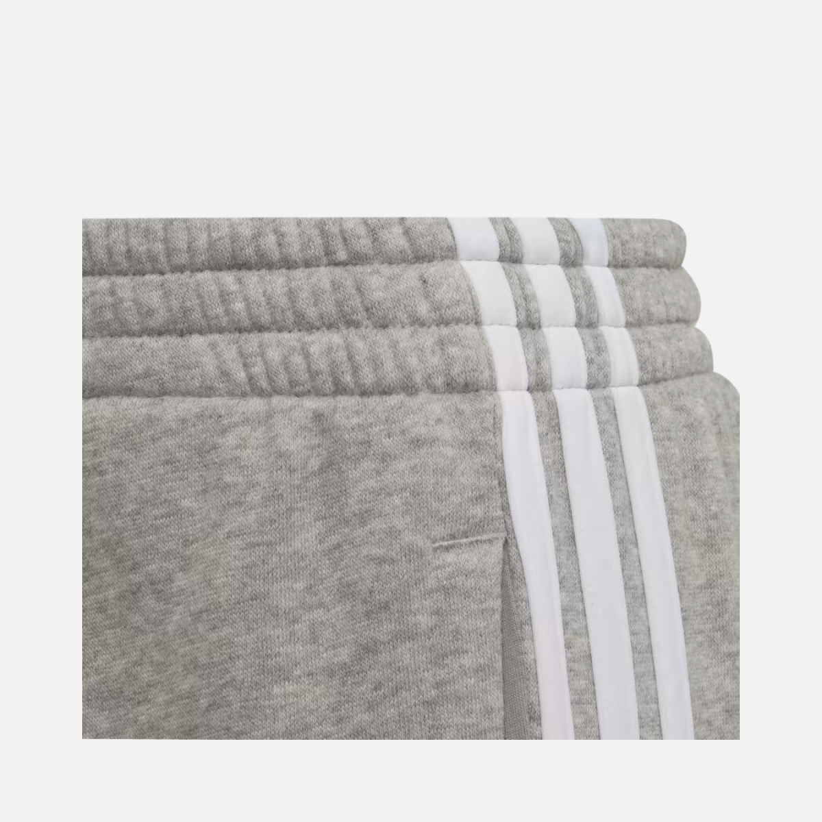 Adidas Essentials 3 Stripes Kids Unisex Pants (3-8 Years) -Medium Grey Heather/White