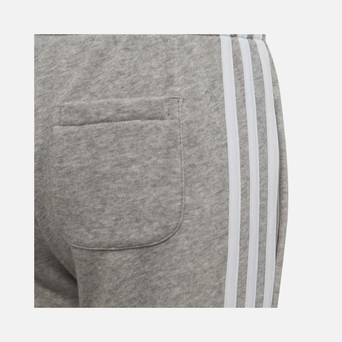 Adidas Essentials 3 Stripes Kids Unisex Pants (3-8 Years) -Medium Grey Heather/White