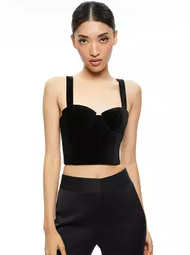 Alice + Olivia - Jeanna Bustier Top - Black