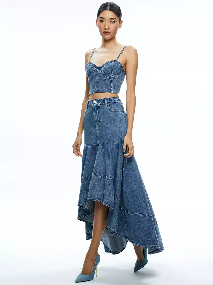 Alice + Olivia - Natacha Spaghetti Strap Bustier - Brooklyn Blue