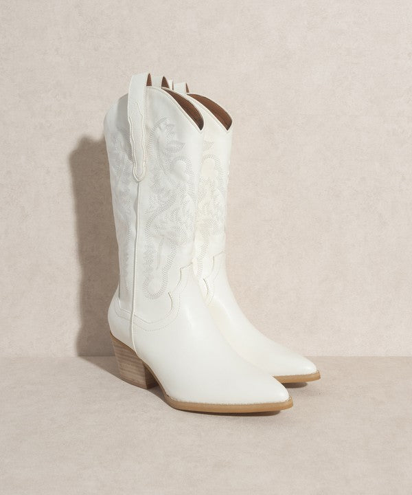 Amaya Western Boot - White