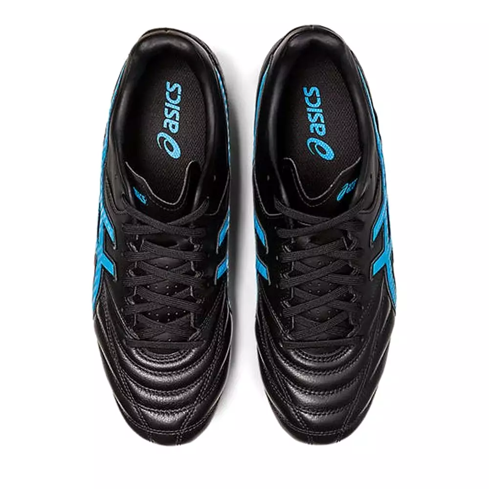 Asics Lethal Flash IT 2 FG Football Boots (Black/Blue)