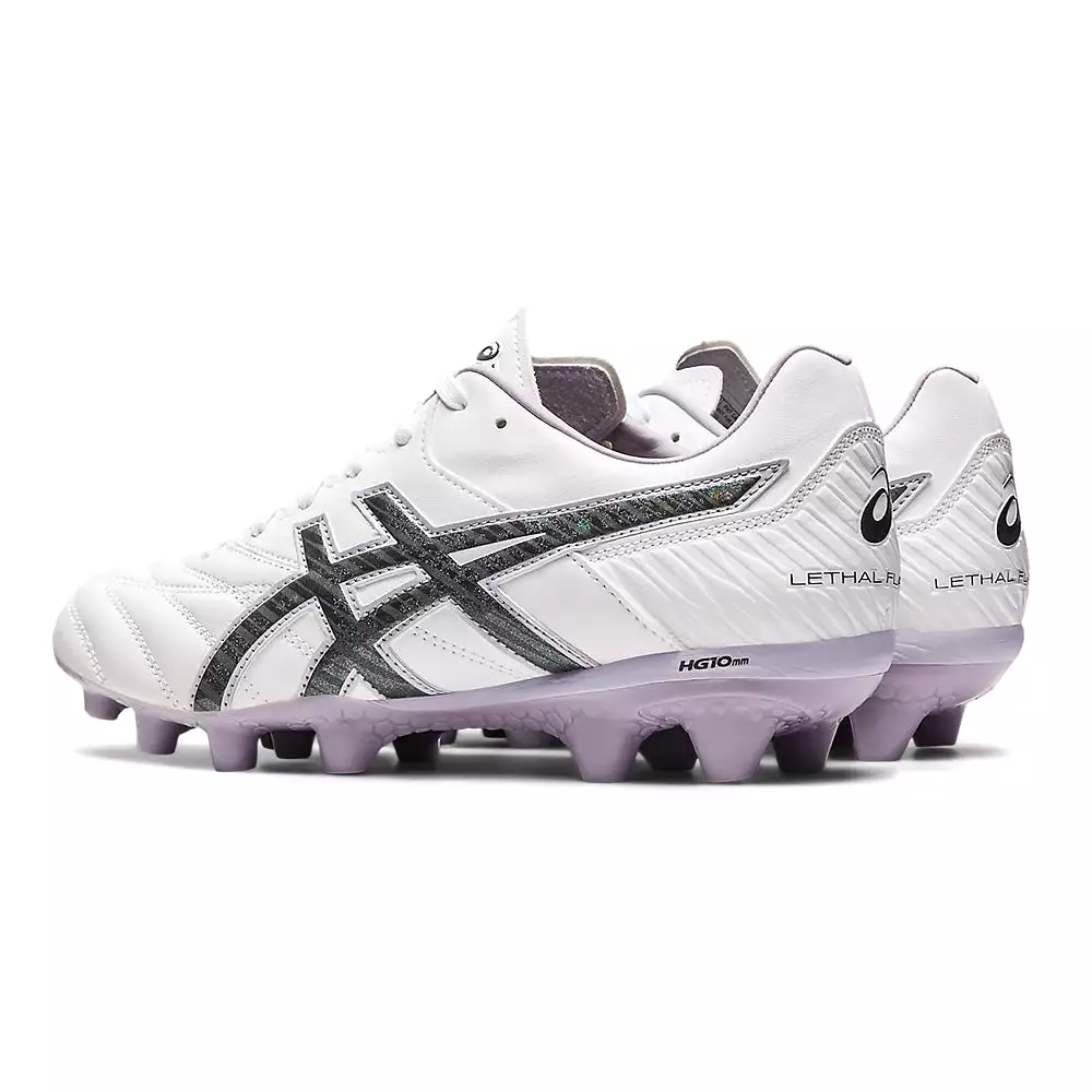 Asics Lethal Flash IT 2 Womens FG Football Boots (White/Gunmetal)