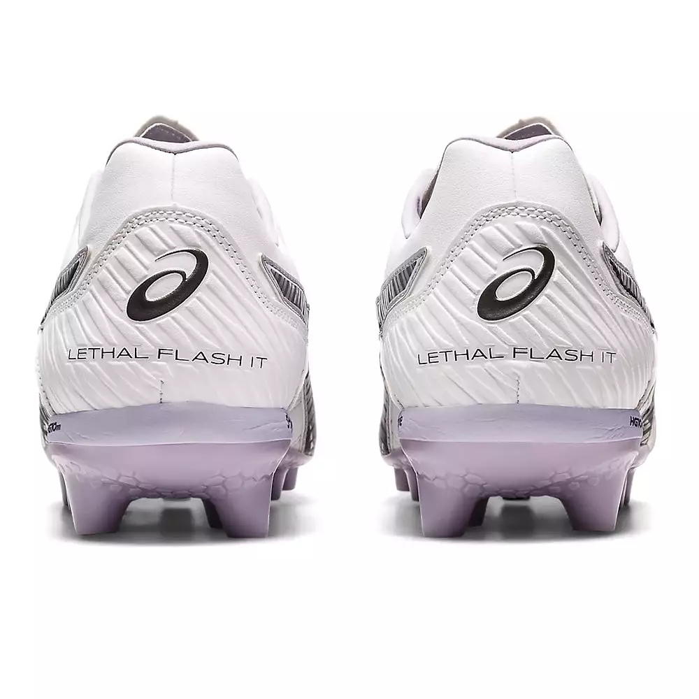 Asics Lethal Flash IT 2 Womens FG Football Boots (White/Gunmetal)