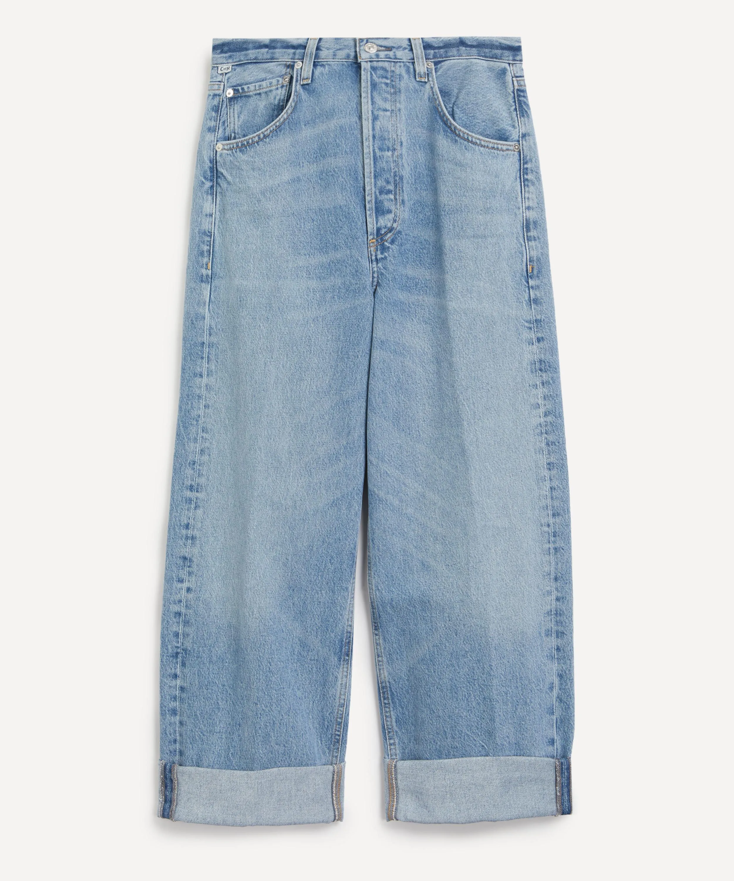 Ayla Baggy Cuffed Crop Jeans in Gemini