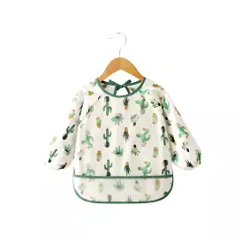 Baby Long Sleeve Apron Smock Bib Cactus Cutie