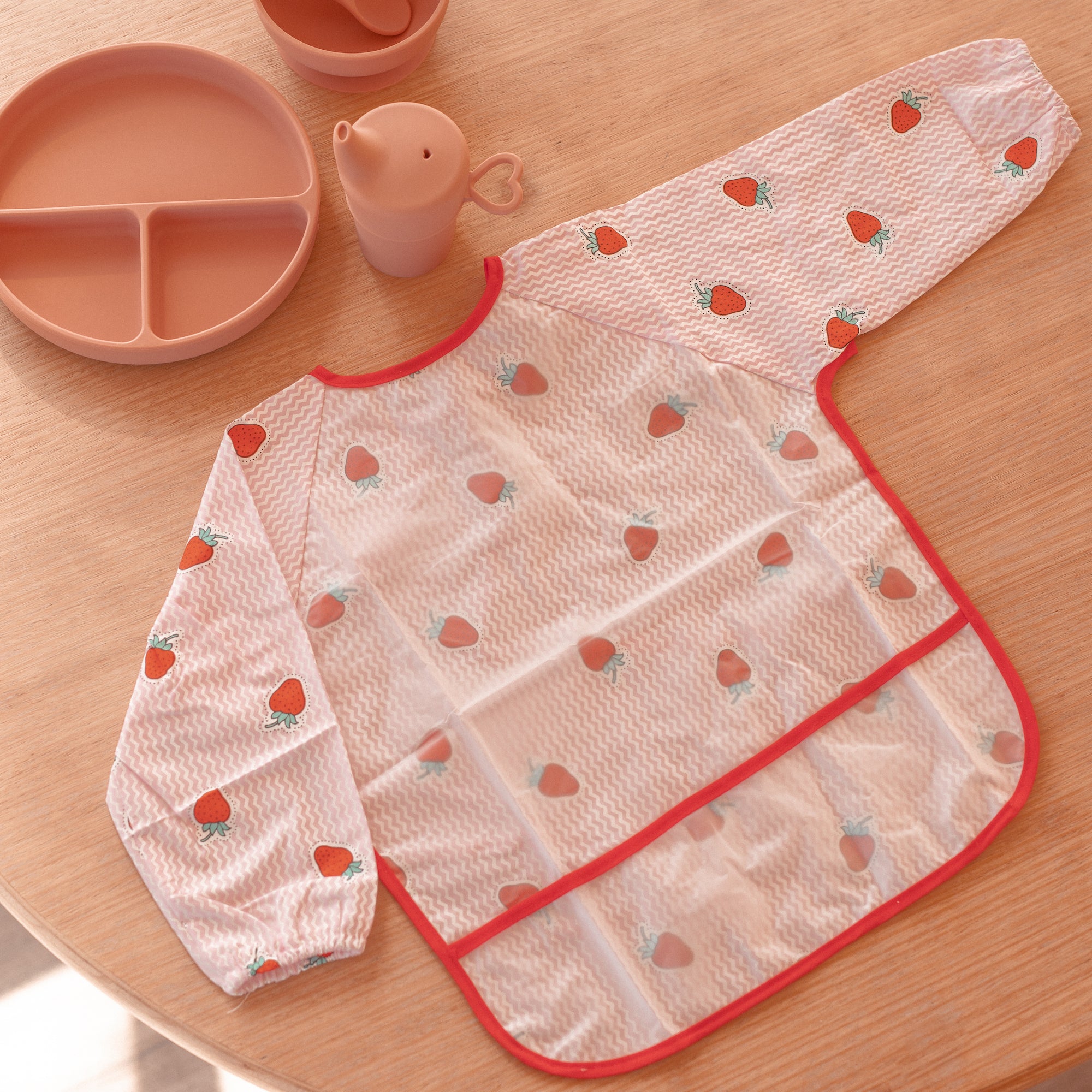 Baby Long Sleeve Apron Smock Bib Cactus Cutie