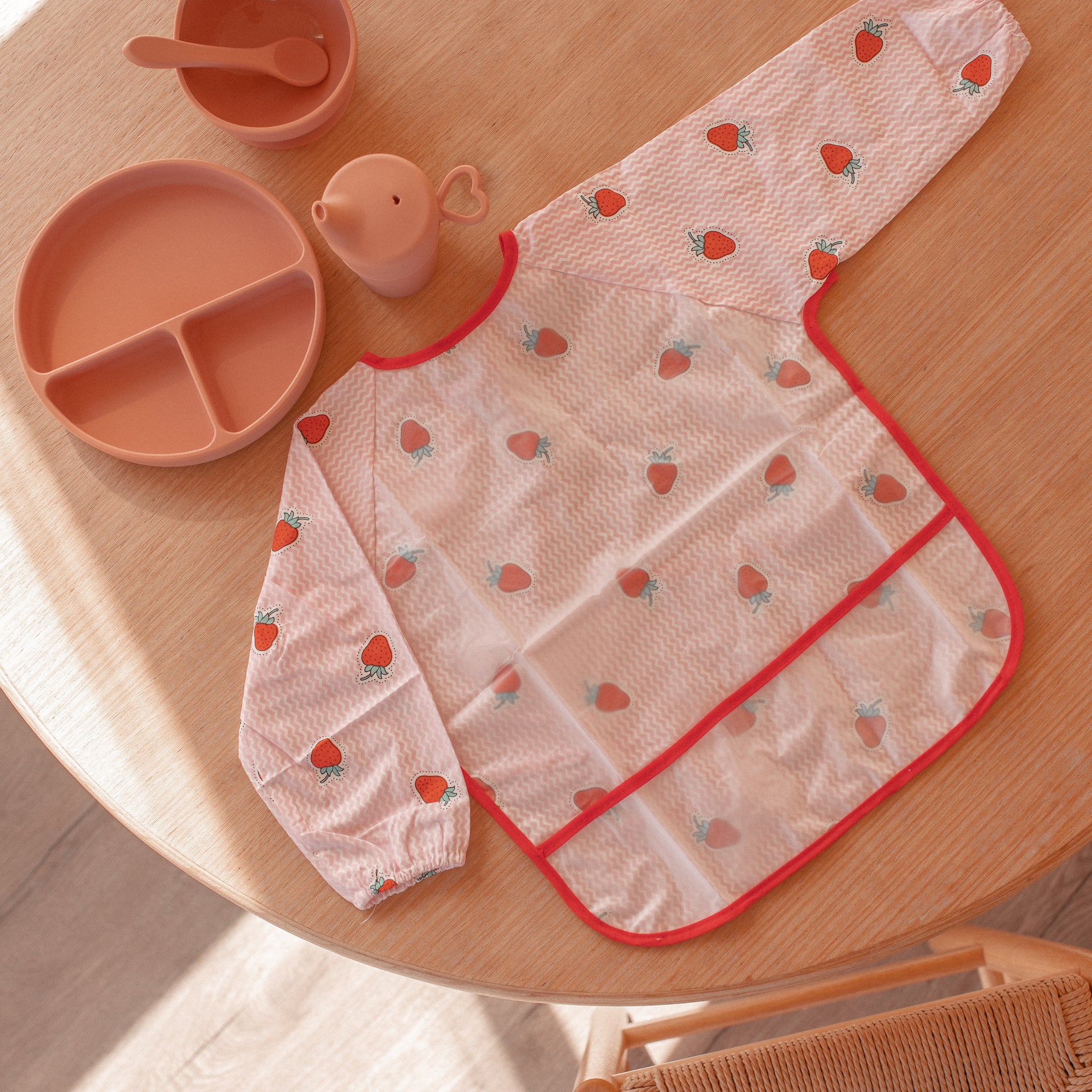 Baby Long Sleeve Apron Smock Bib Moonlight