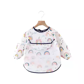 Baby Long Sleeve Apron Smock Bib Over The Rainbow