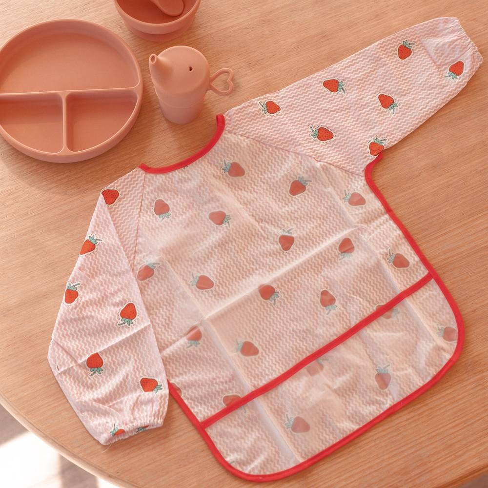 Baby Long Sleeve Apron Smock Bib Red Riding Hood