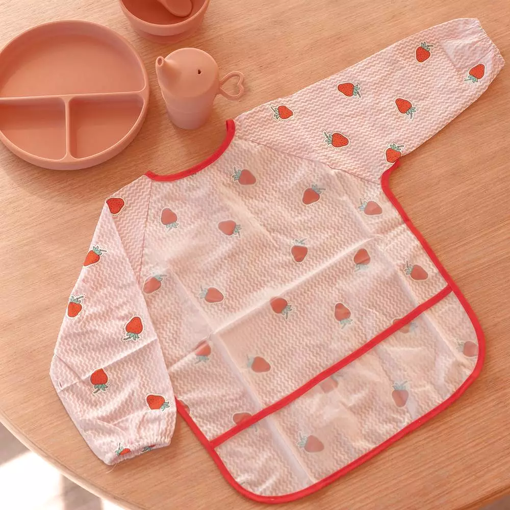 Baby Long Sleeve Apron Smock Bib Vroom Vroom