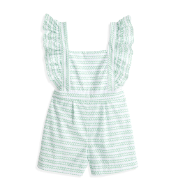 Bella Bliss - Blythe Romper - Green Ticking