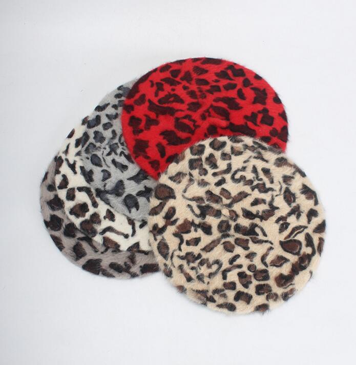 Beret Queen Leopard (Gray)