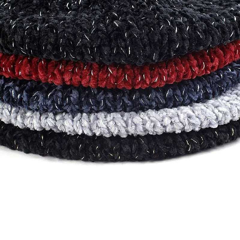 Beret Queen Stanford (Black and silver)