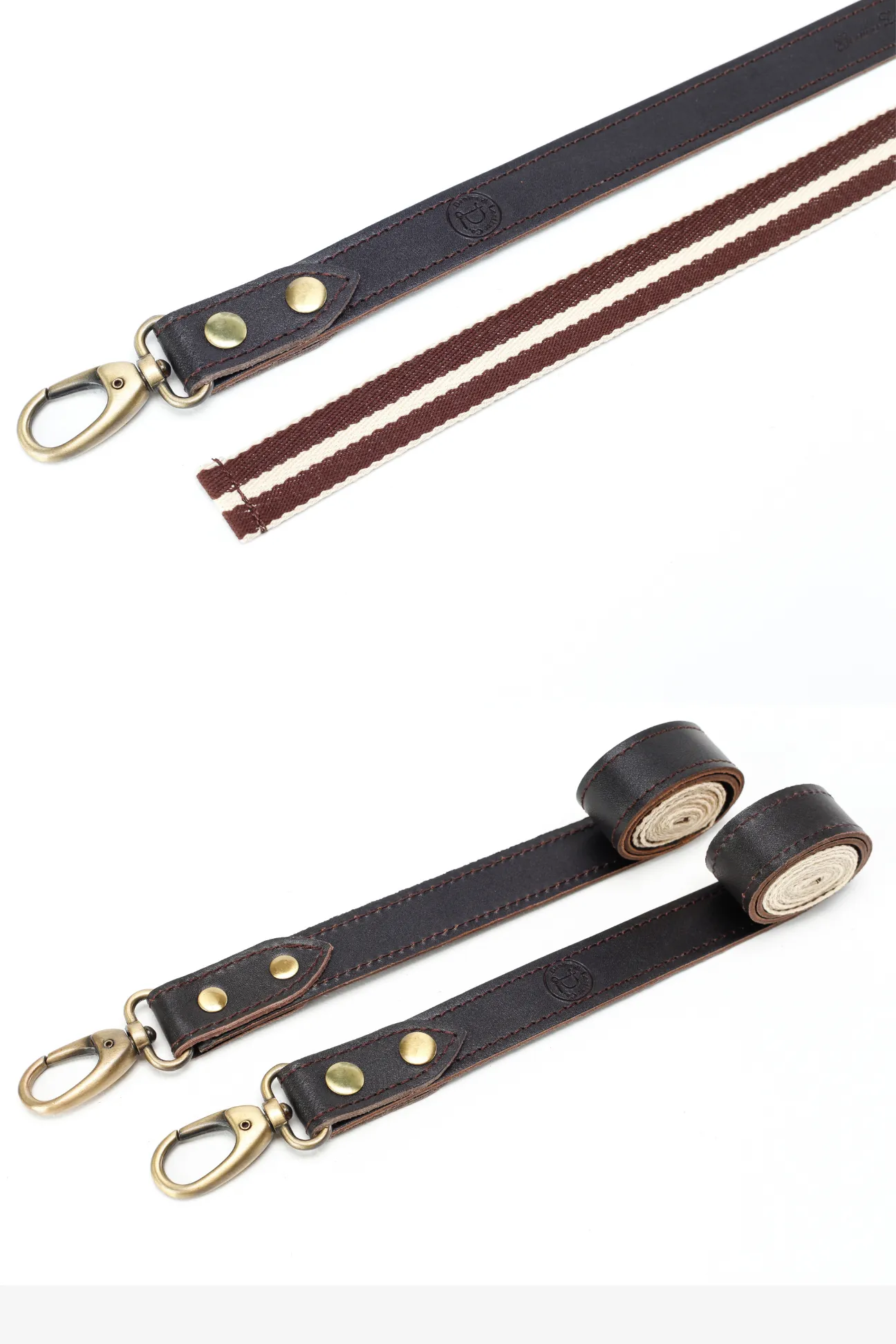 Bondi Charcoal grey / Chocolate Brown leather dual tone