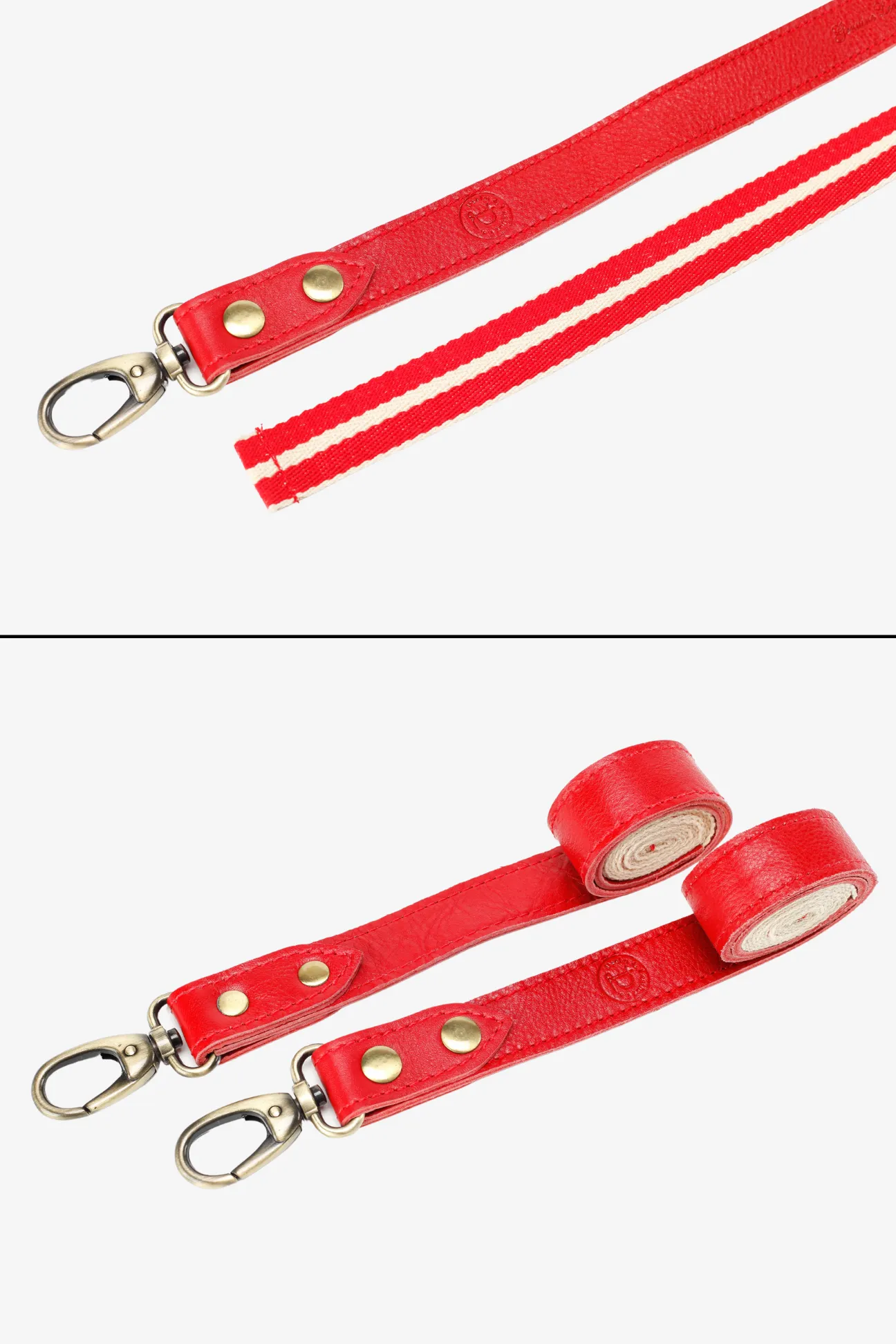 Bondi Steel grey  / Red leather dual tone