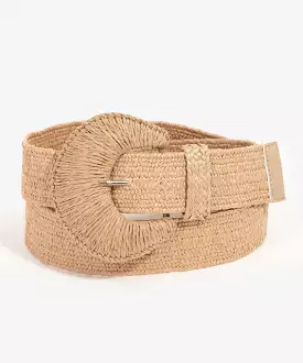 Braided Straw Belt - Ivory