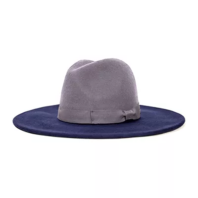 Brixton Chloe Fedora - Navy/Grey