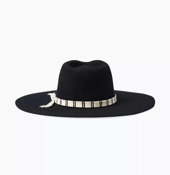 BRIXTON LEIGH FELT FEDORA BLACK