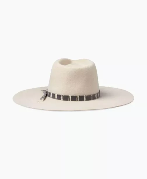 BRIXTON LEIGH FELT FEDORA DOVE