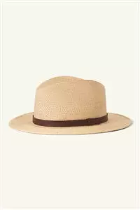 BRIXTON MESSER STRAW FEDORA NATURAL