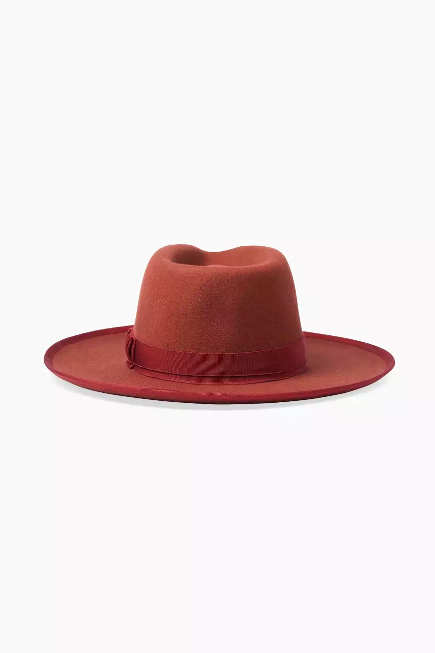 Brixton Reno Fedora Cowboy Hat - Red/Burgundy