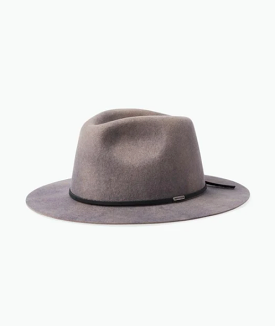 BRIXTON WESLEY FEDORA GREY WORN WASH