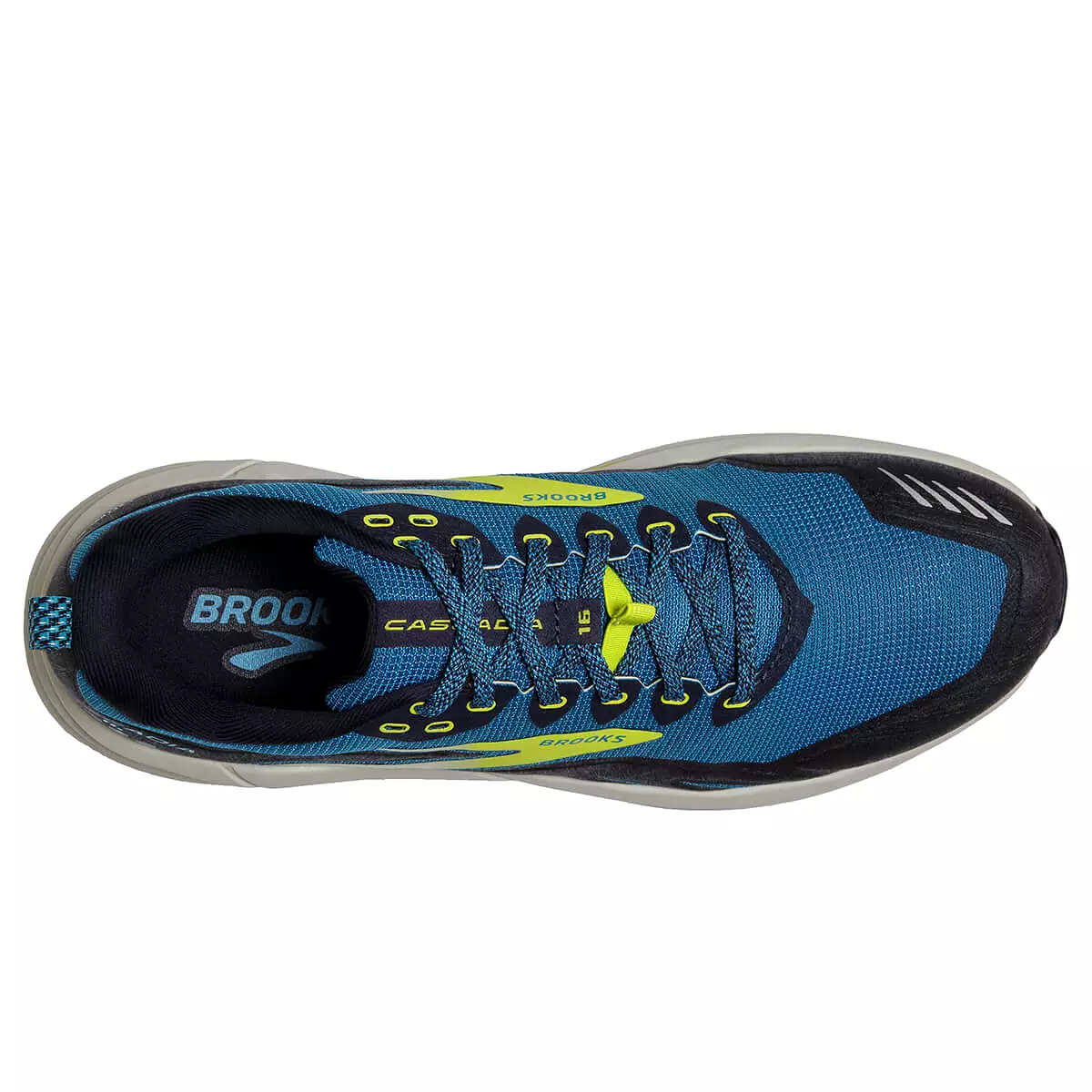 Brooks Cascadia 16 Mens | Mykonos Blue/peacoat/lime