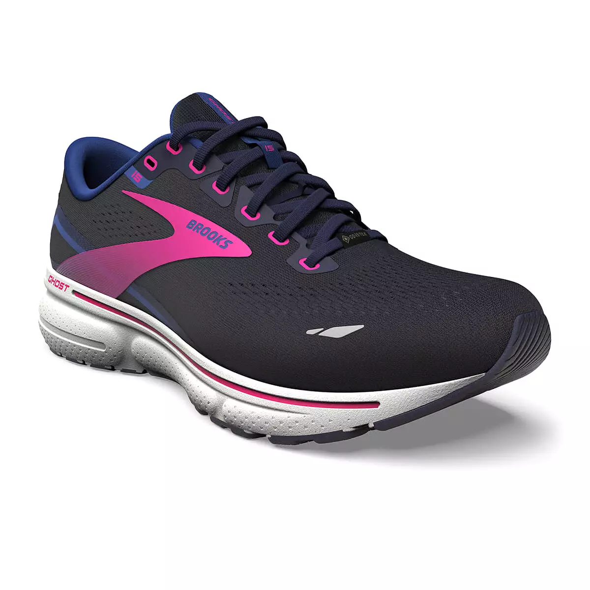 Brooks Ghost 15 GTX Womens | Peacoat/blue/pink