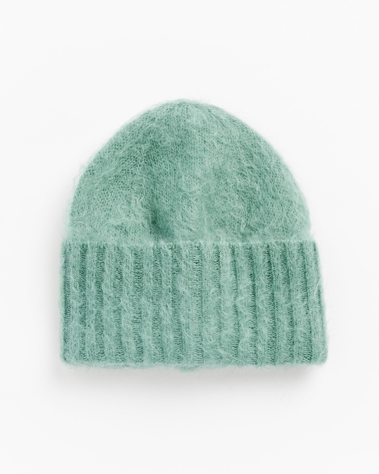 Brushed Mohair Knit Beanie