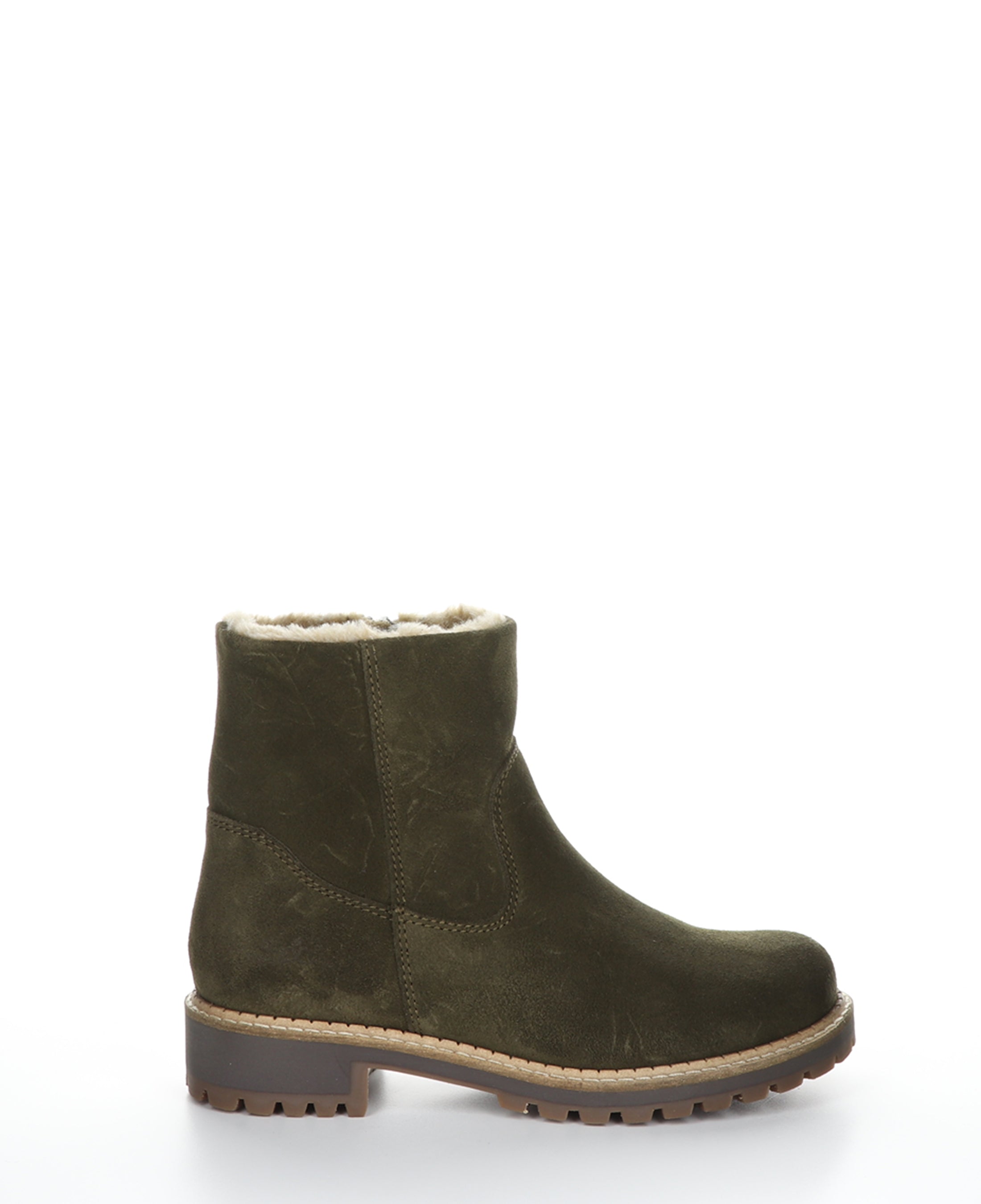 CALIB OLIVE Round Toe Boots