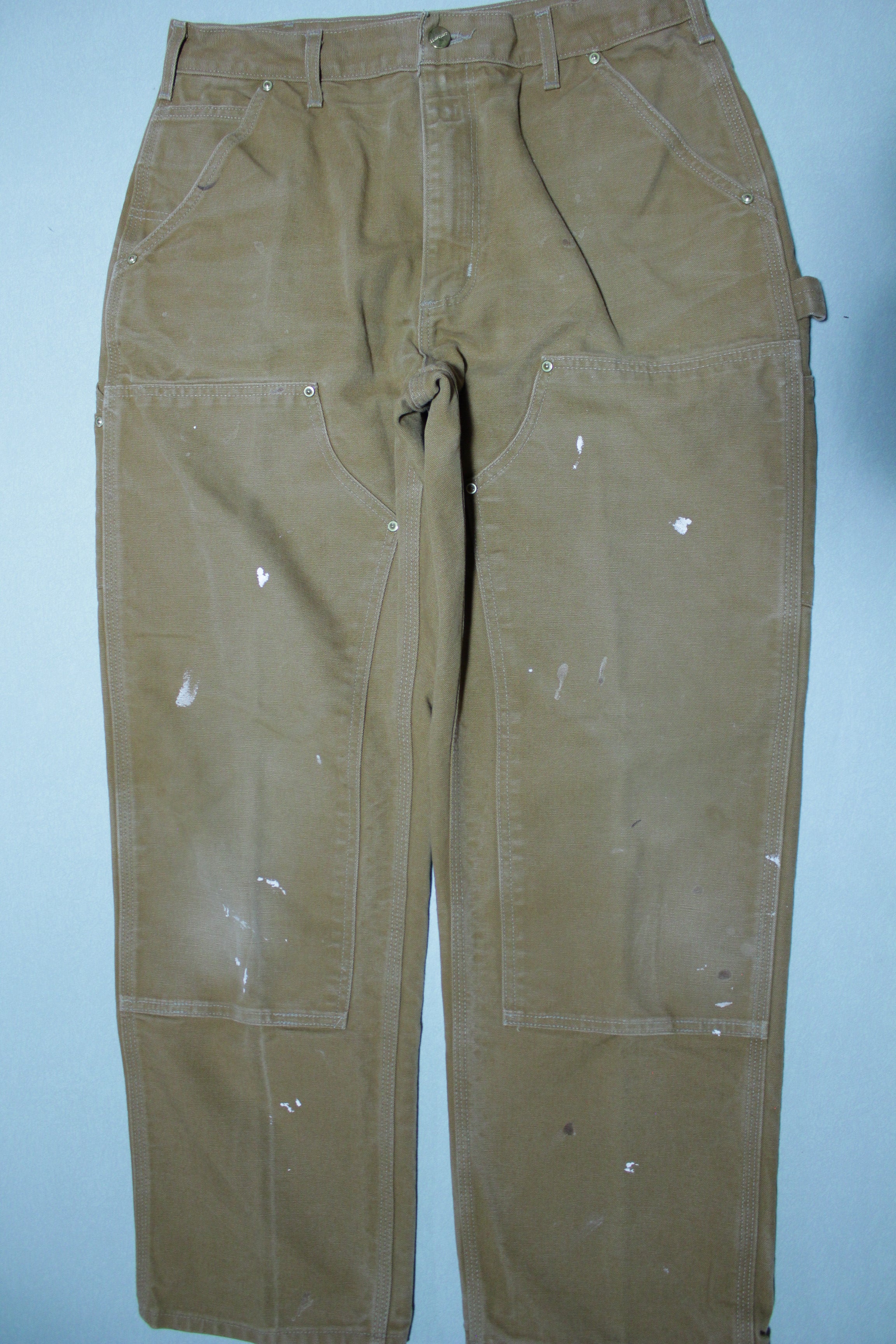 Carhartt B01 BRN Washed Duck Work Double Knee Front Made in USA Pants