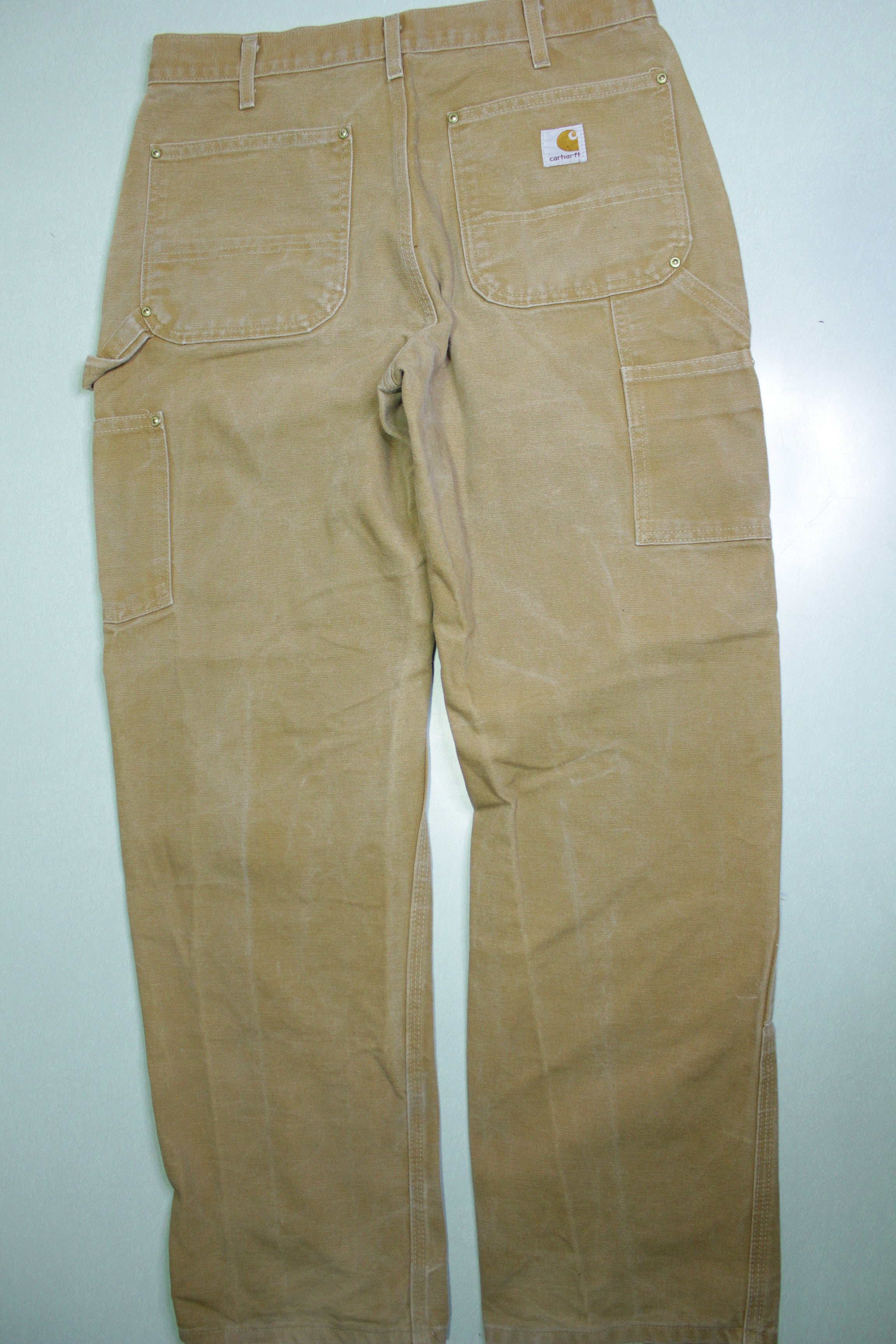 Carhartt Vintage Distressed B01 Double Knee Front Work Construction Utility Pants BRN