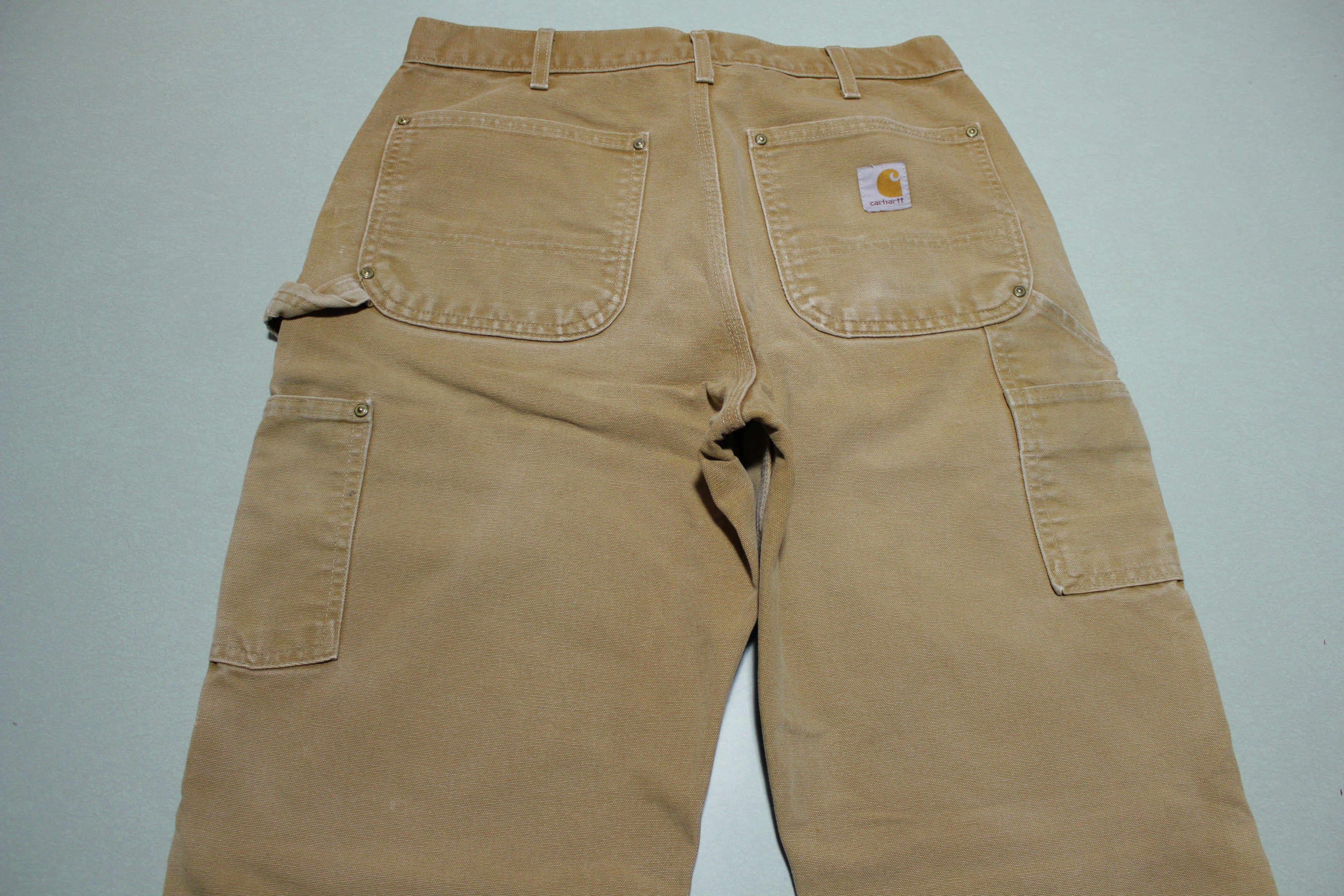 Carhartt Vintage Distressed B01 Double Knee Front Work Construction Utility Pants BRN