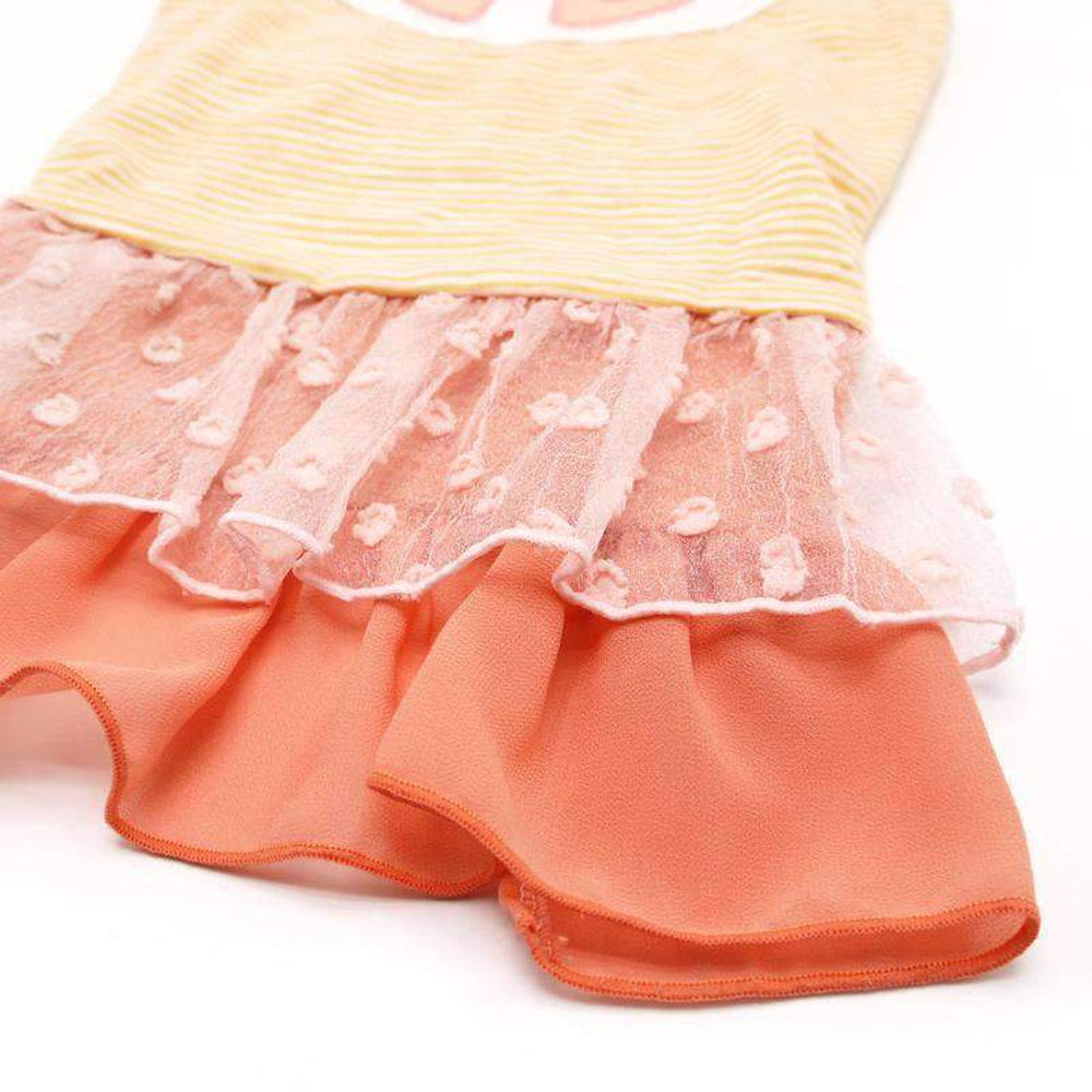 Citrus Ruffle Dog Dress