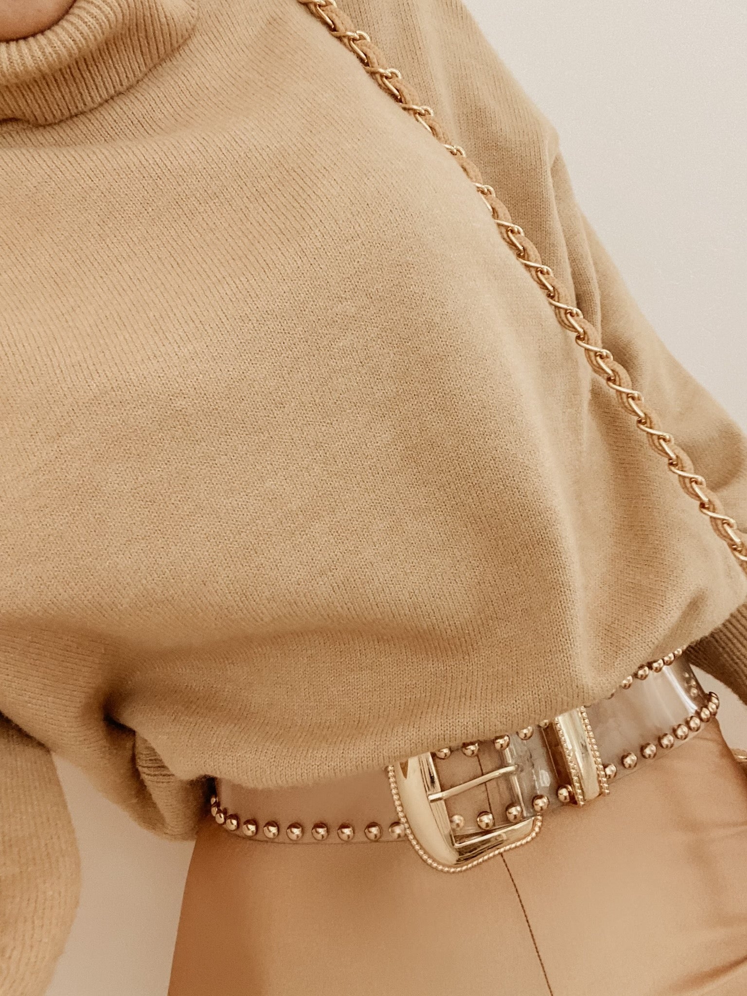 Clear Rose Gold Belt