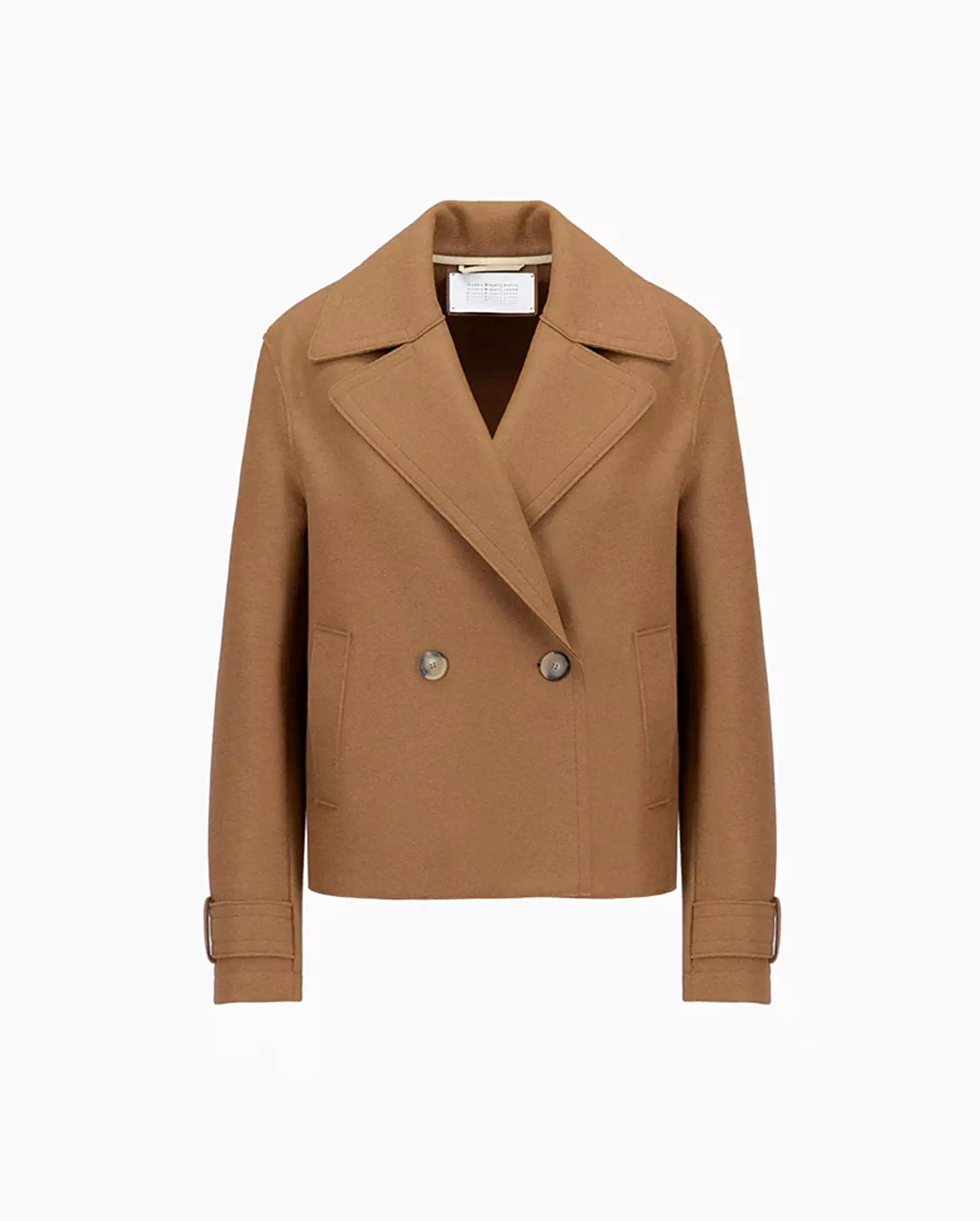 CROPPED PEACOAT / TOFFEE