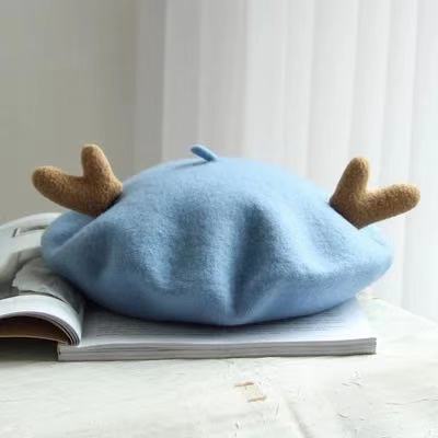 CUTE ANTLER CHRISTMAS BERET BY51011