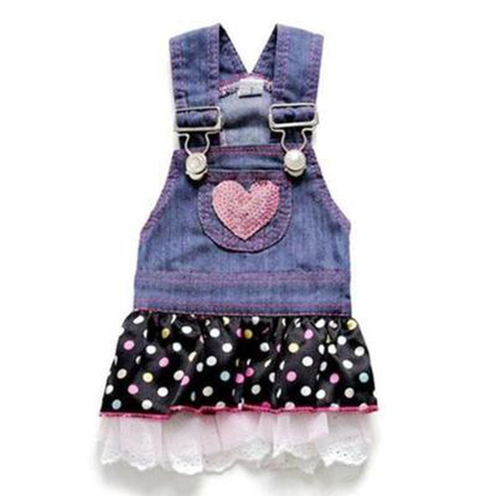 Denim Dog Overalls Dress