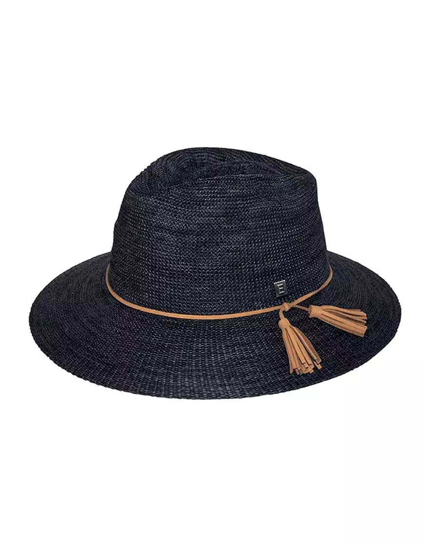 Evoke Hat Ladies Caroline Fedora Mixed Black