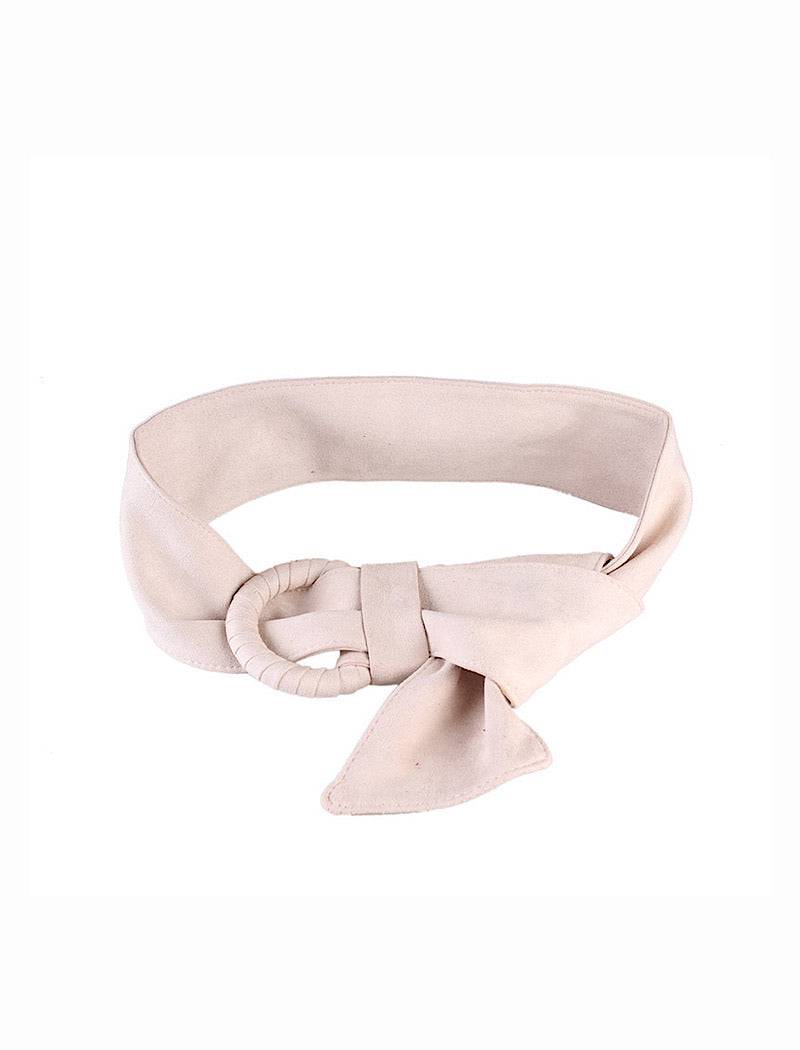 Faux Suede Solid Wide Belt