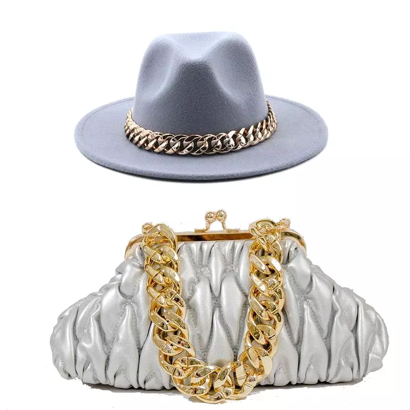 Fedora Hat And Handbag - Two Piece Luxury Accessories