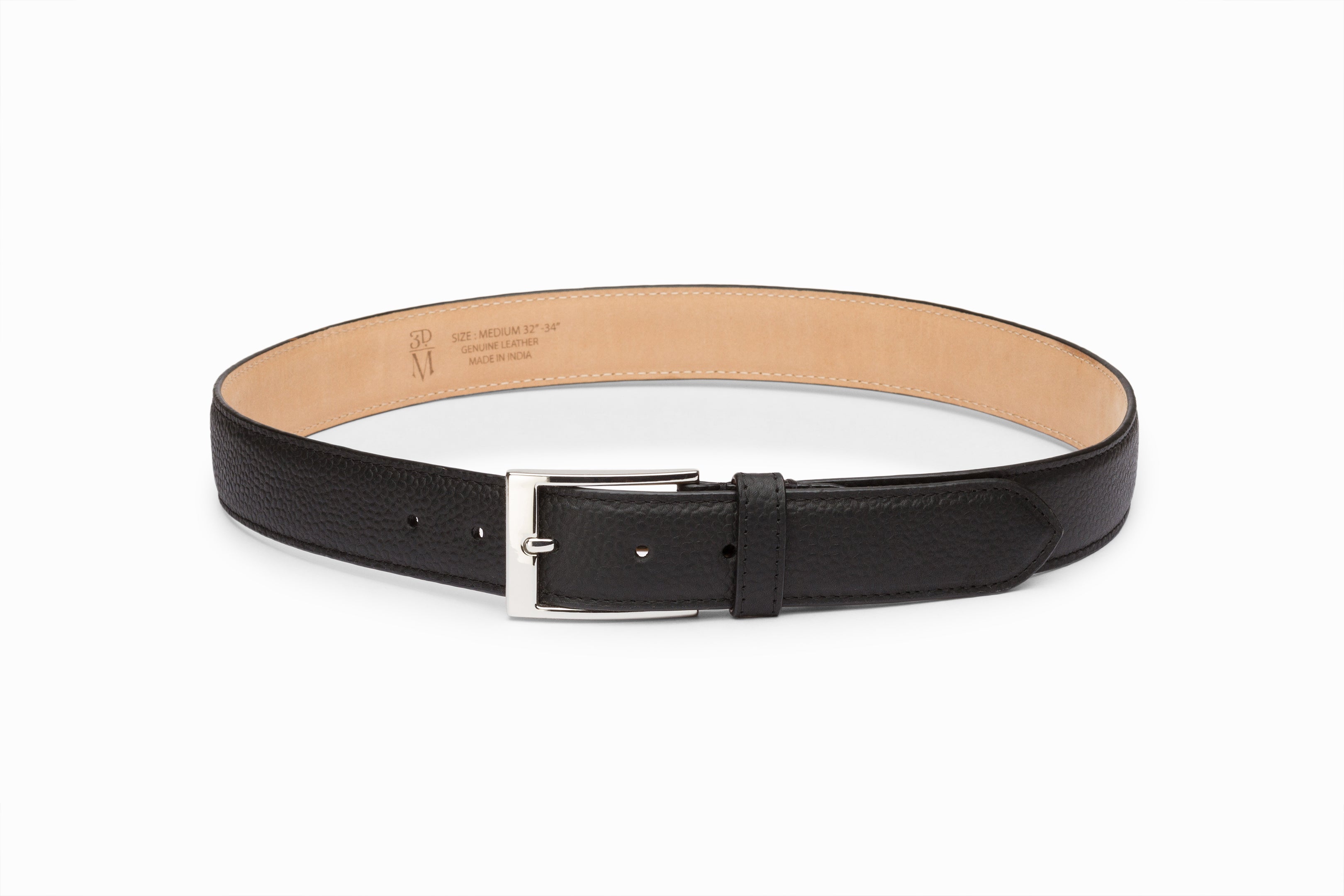 Flat Belt- Black Grain