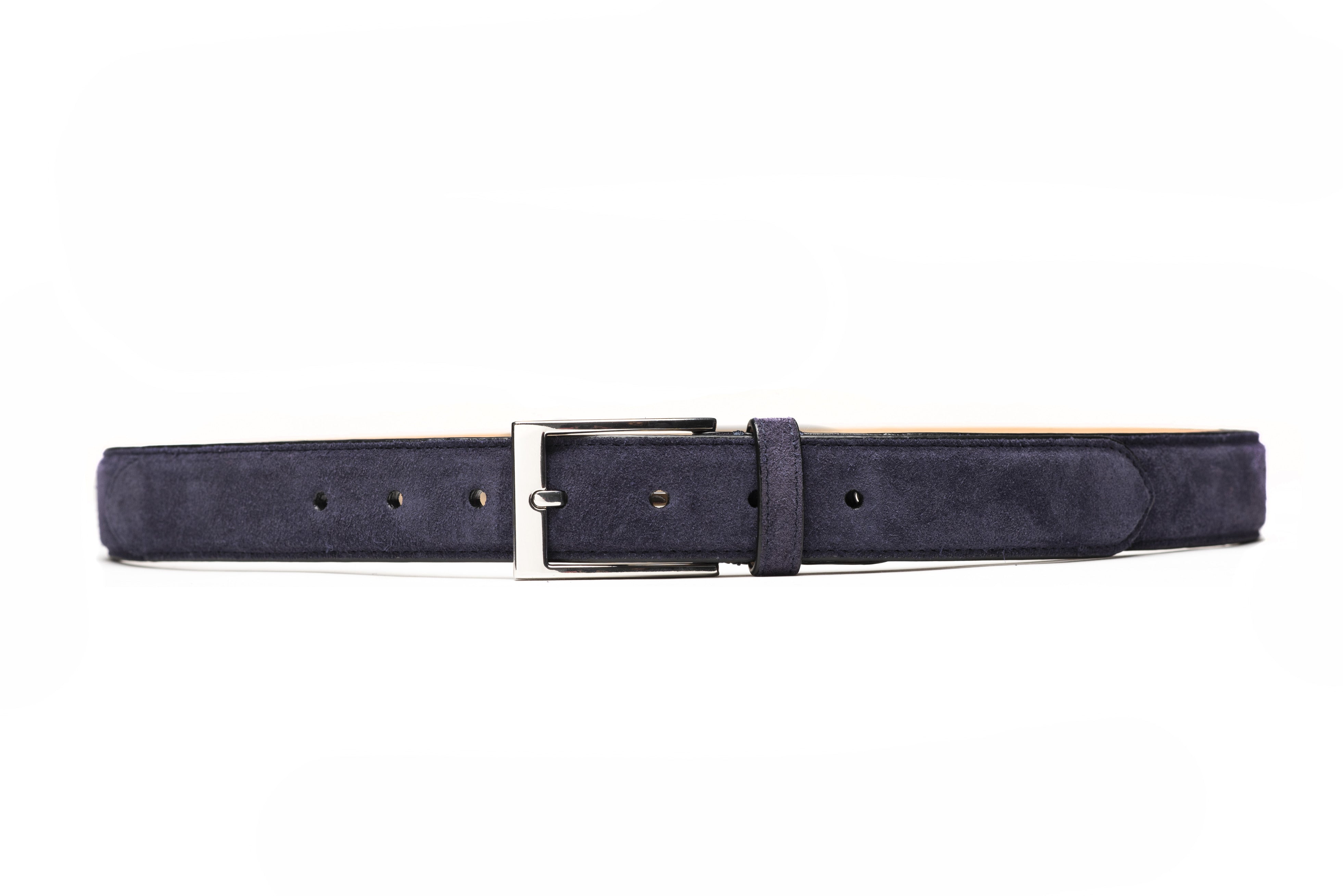 Flat Belt- Navy Suede