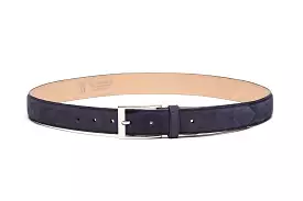 Flat Belt- Navy Suede