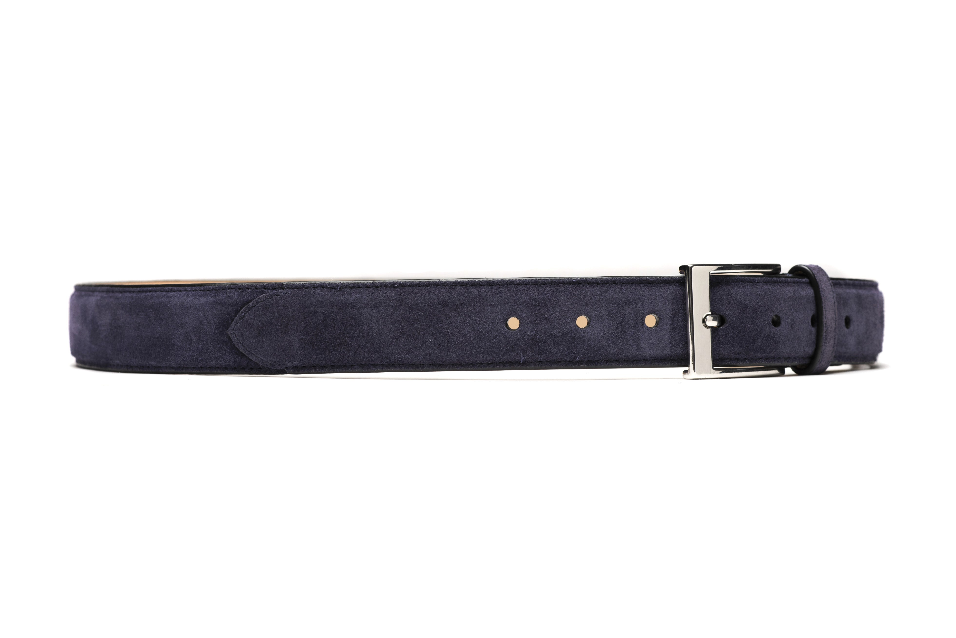 Flat Belt- Navy Suede