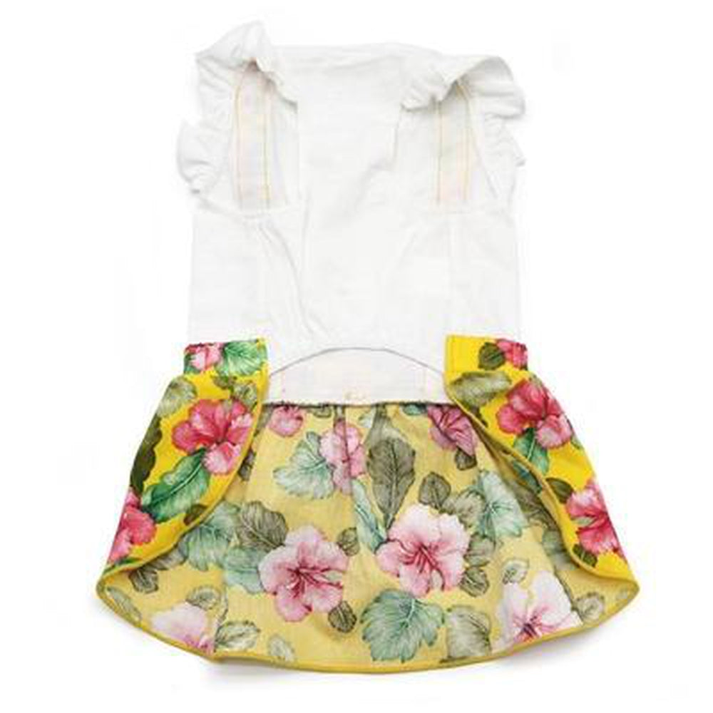 Floral Suspender Dog Dress