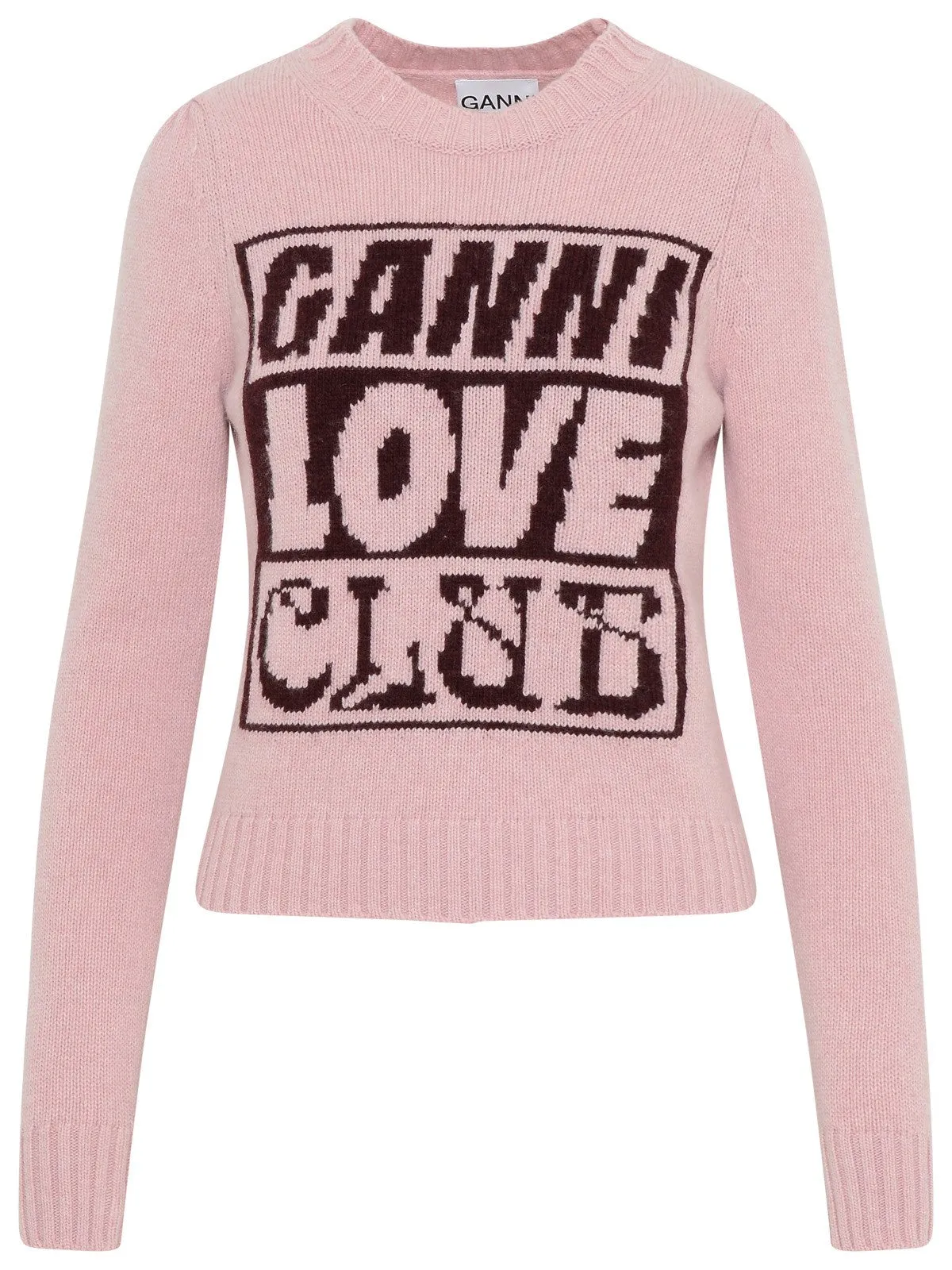 Ganni Logo Intarsia-Knit Jumper